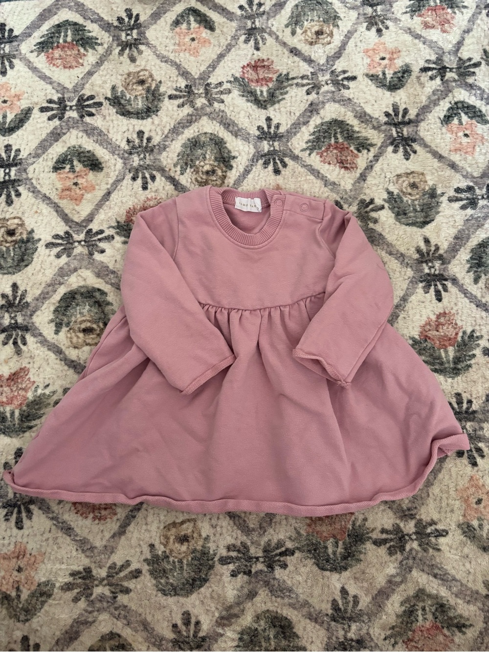 Jamie Kay Dusty Mauve Long-Sleeve Gathered Dress